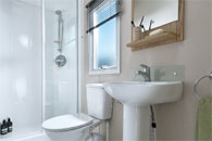 Cowarth: Shower - static caravan for sale in Derbyshire