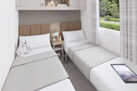 Morlaix: Twin Bedroom - static caravan for sale in Derbyshire